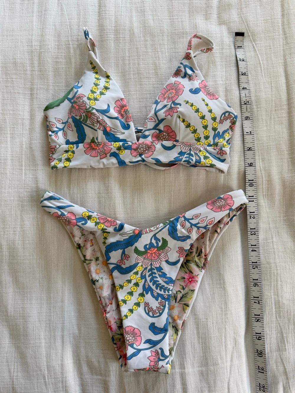 Maaji Floral Reversible “Holly Chinoiserie” Bikini Size Small - Picture 15 of 16